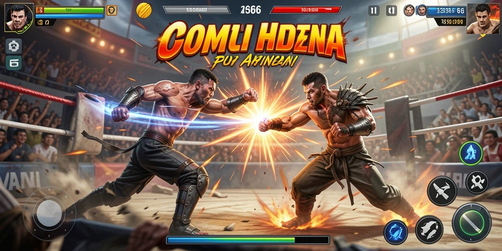 Screenshot menampilkan momen pertarungan epik dalam 333666.