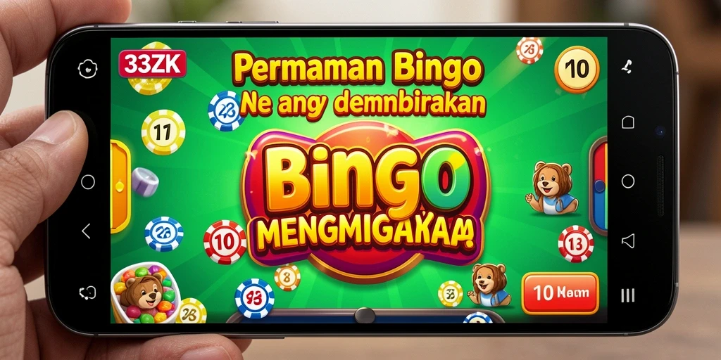 Screenshot 33ZK menunjukkan momen seru gameplay Bingo yang mendebarkan.