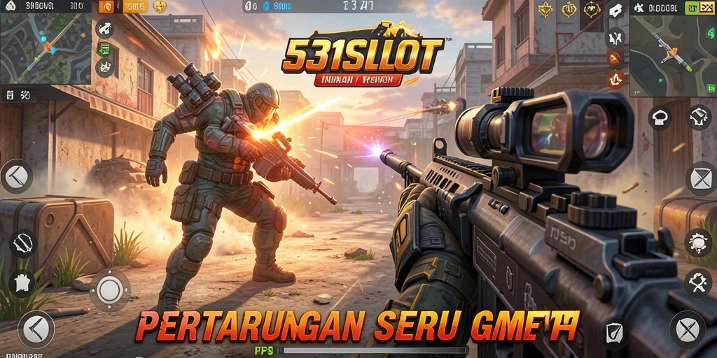 Screenshot dari gameplay seru dalam 531SLOT dengan aksi FPS.