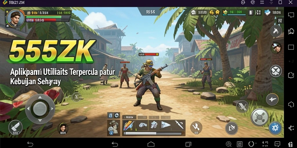 Tampilan antarmuka utama 555ZK yang sederhana dan fungsional.