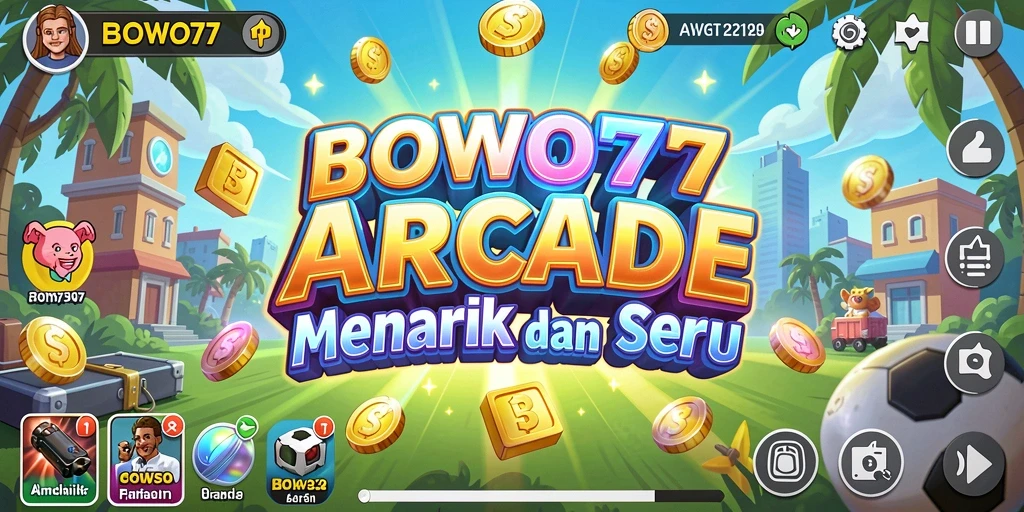 Screenshot utama BOWO77 menampilkan grafis menarik dengan gameplay seru.