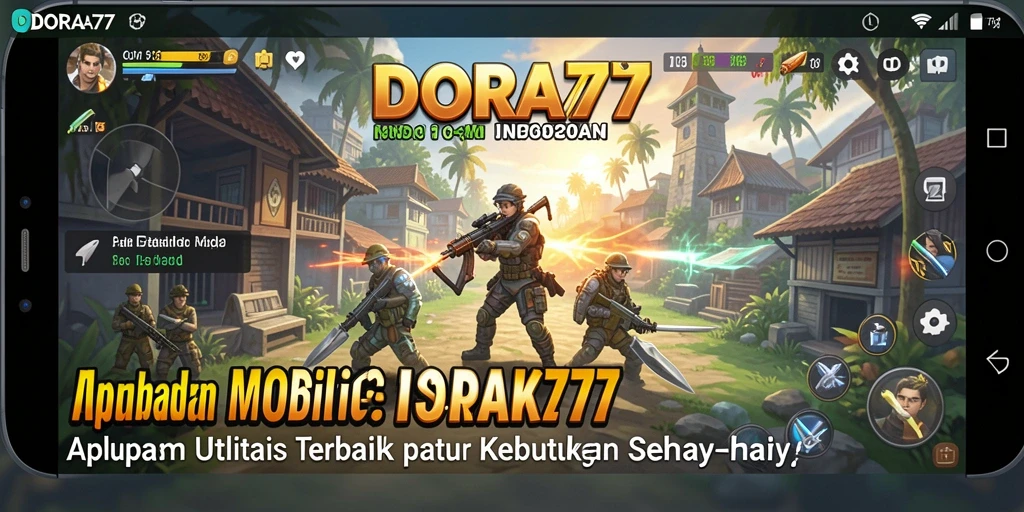 Tampilan antarmuka utama DORA77 dengan berbagai fitur utilitas.