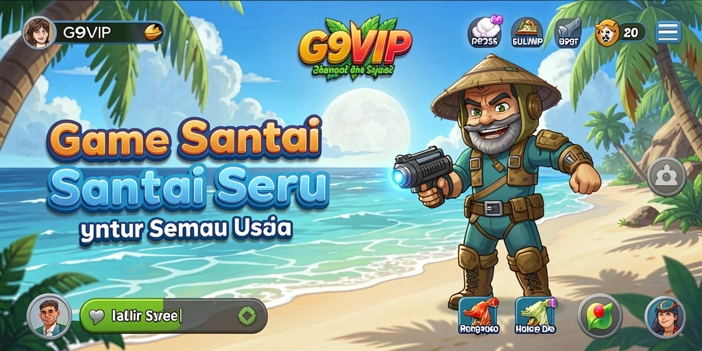 Tampilan gameplay <strong>G9VIP</strong> yang ceria dan menghibur.