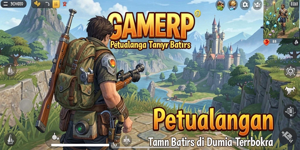 Menampilkan aksi menarik dalam dunia terbuka GAMERP.
