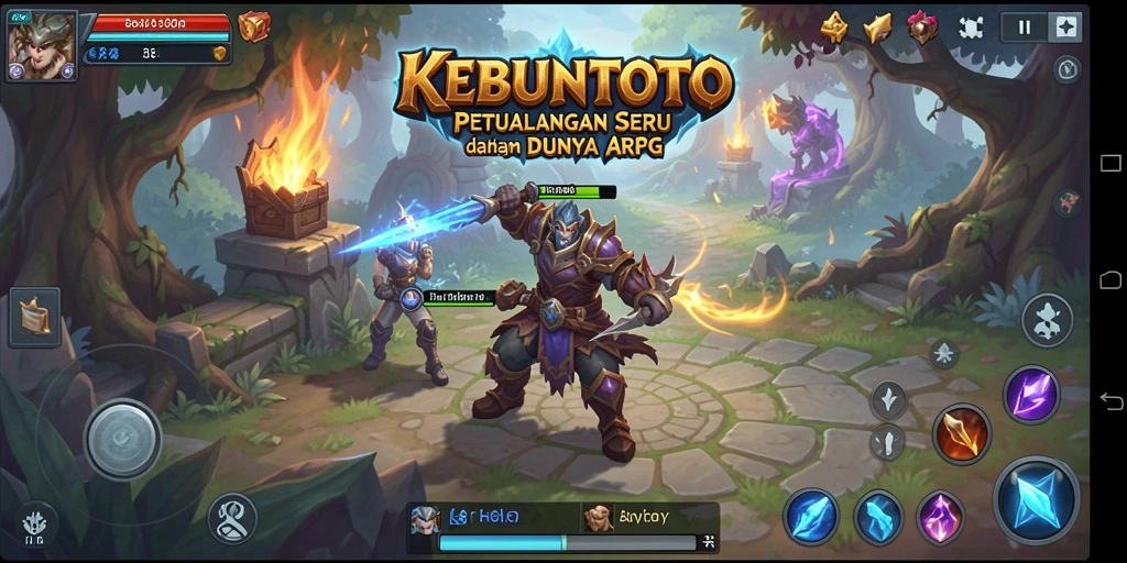 Screenshot menampilkan aksi petualangan epik dalam KEBUNTOTO.