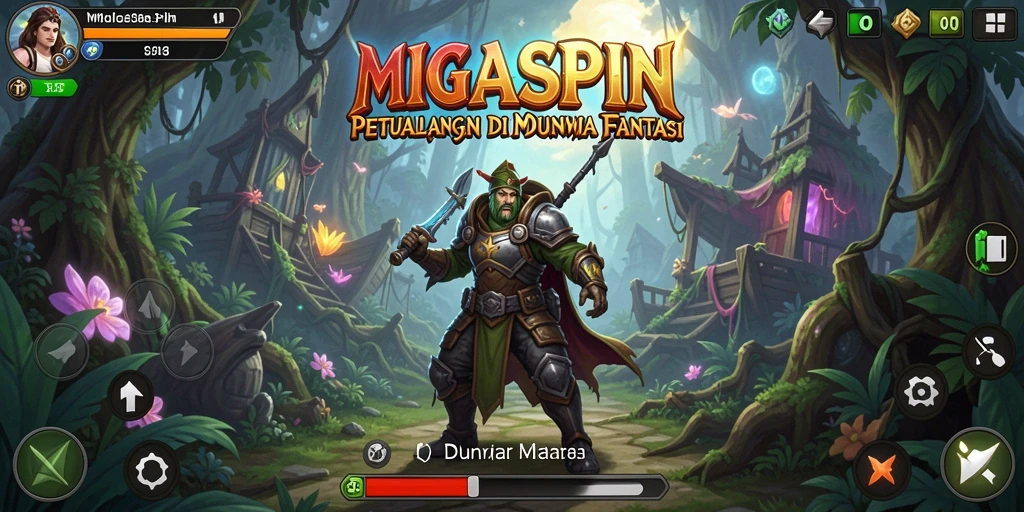 Gameplay seru MIGASPIN yang penuh petualangan menantang.