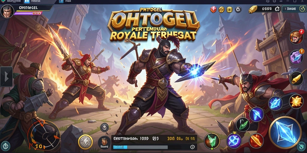 Tampilan gameplay seru OHTOGEL di arena Battle Royale.