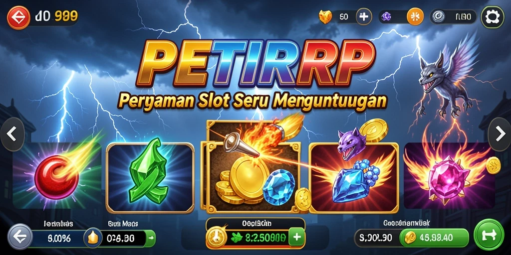 Tampilan utama gameplay Slot dalam PETIRRP yang menarik.