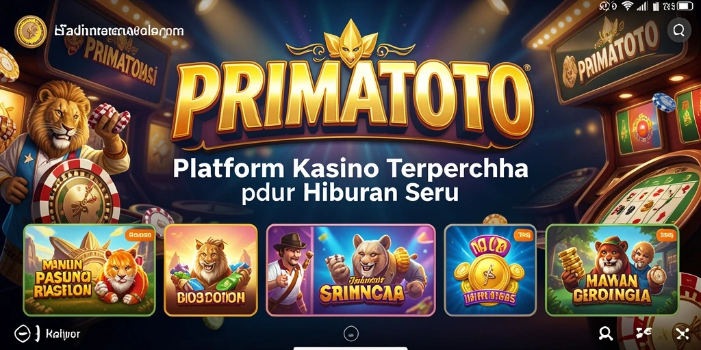 Screenshot gameplay PRIMATOTO menampilkan suasana Kasino yang mengasyikkan.