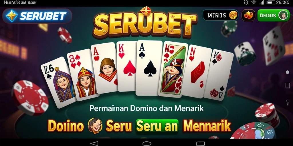 Tampilan gameplay seru dalam aplikasi Domino SERUBET.