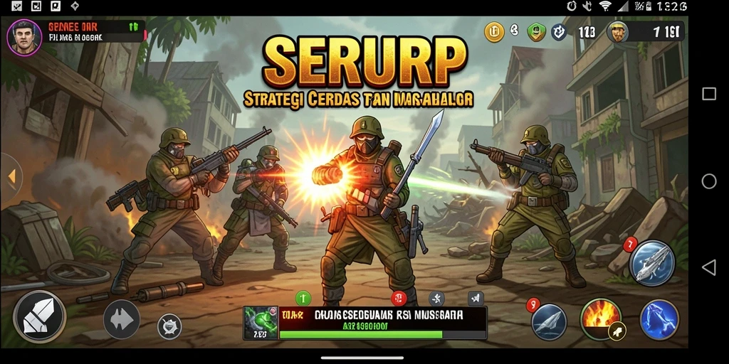 Tampilan utama layar gameplay SERURP yang mendebarkan.