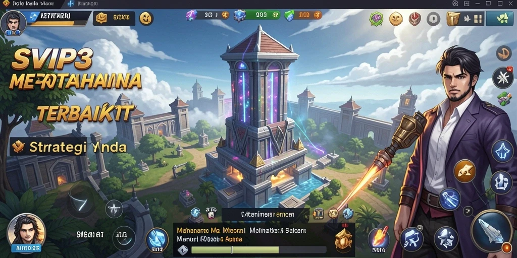 Gameplay SVIP3 yang penuh strategi dan tantangan Tower Defense.