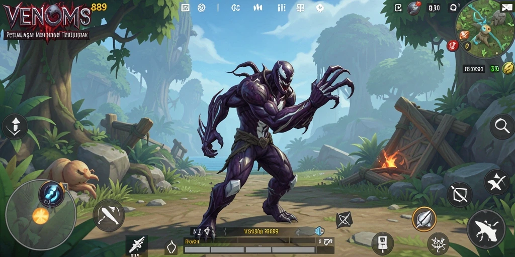 Tampilan gameplay terbuka yang penuh petualangan di VENOM889.