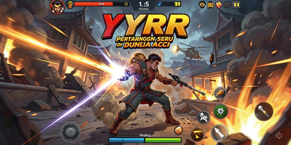 Tampilan gameplay YYRR yang menegangkan dan penuh aksi.